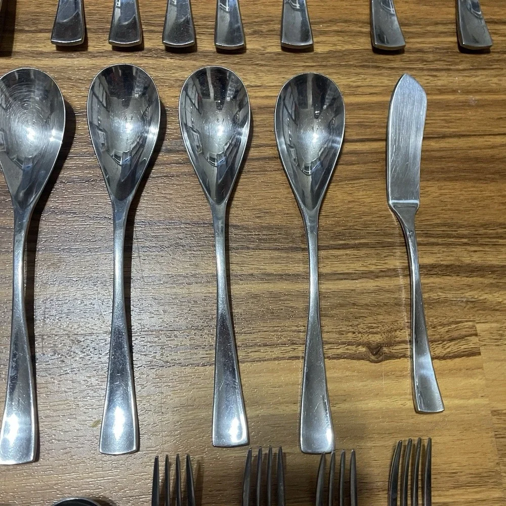 29 Sasaki MCM Equinox 18/10 Stainless Flatware Korea Forks Knives Spoons Serving